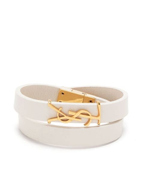 ysl monogram-plaque leather bracelet|YSL bracelets for women.